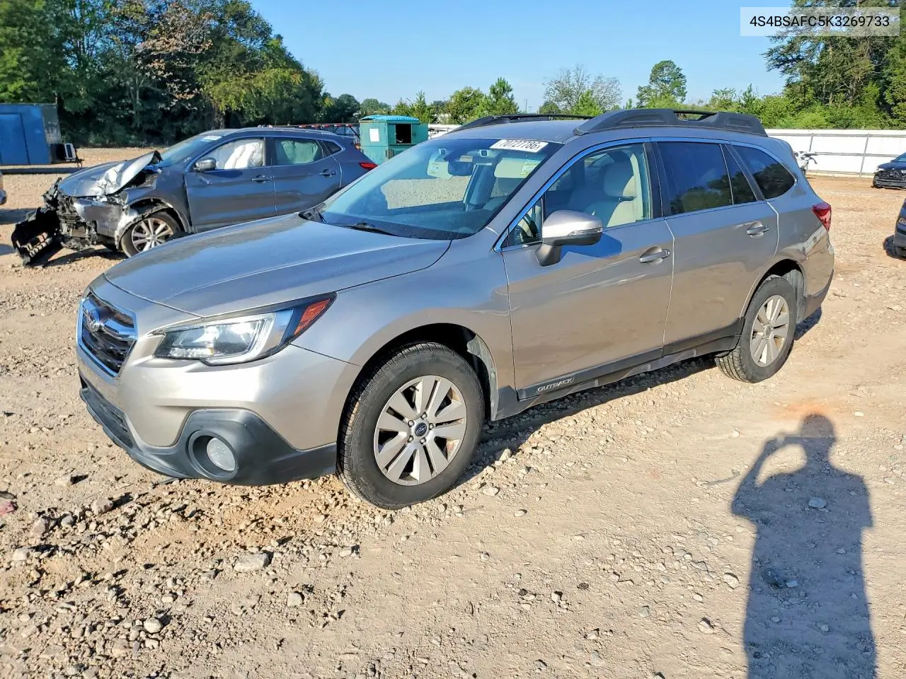 SUBARU OUTBACK 2019, VIN 4S4BSAFC5K3269733