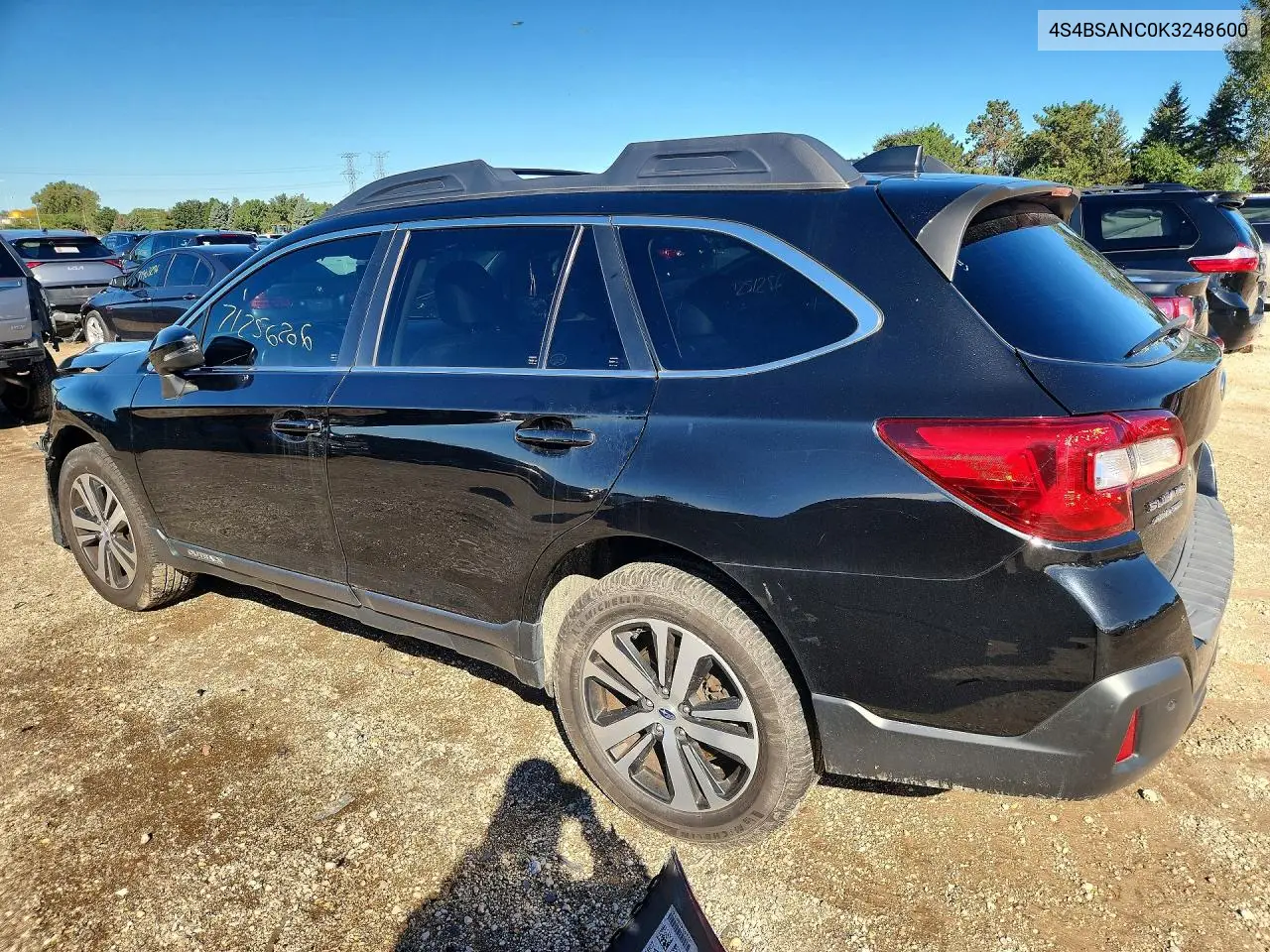 2019 SUBARU OUTBACK VIN 4S4BSANC0K3248600 — фото 3