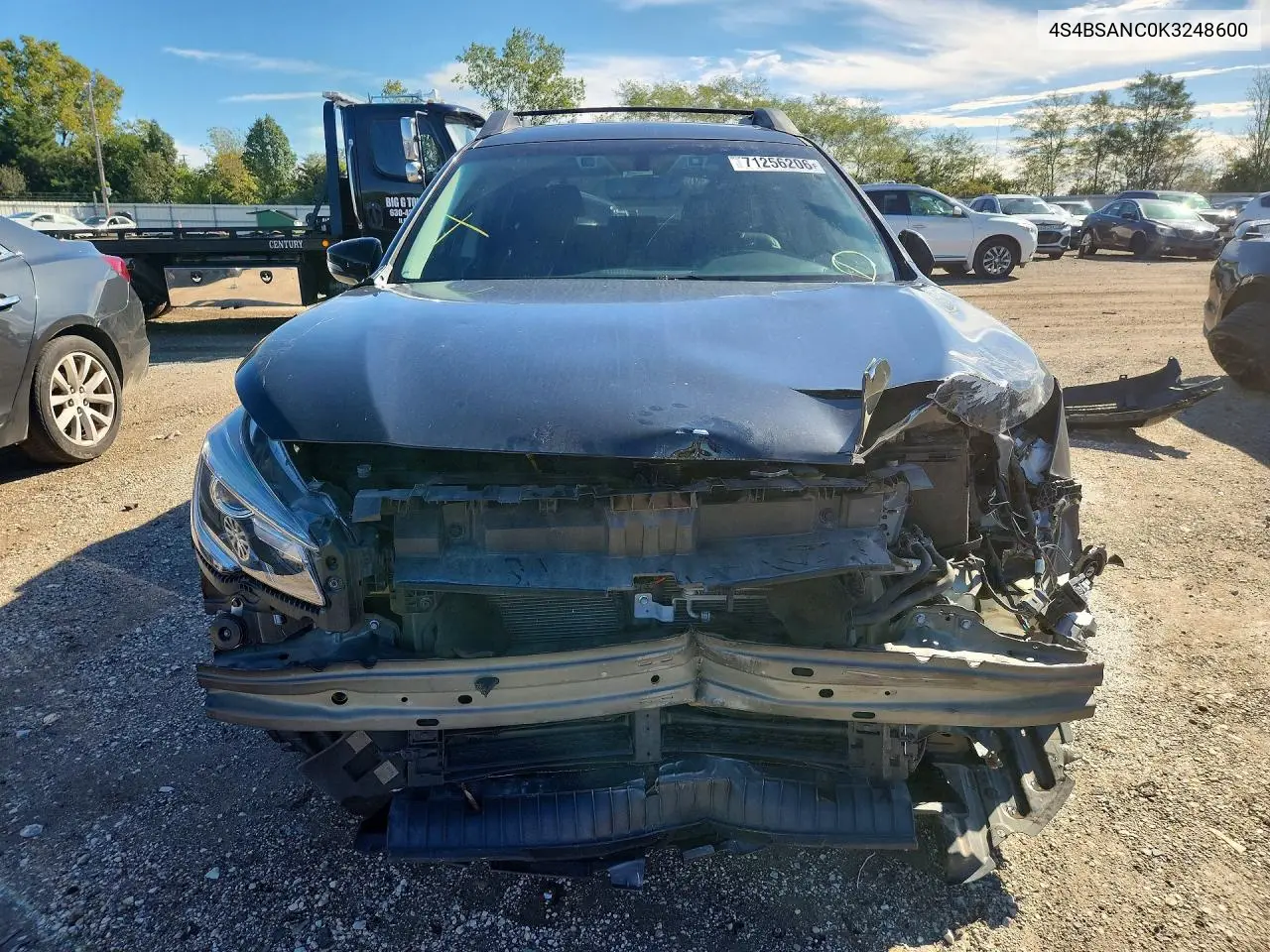 SUBARU OUTBACK 2019, VIN 4S4BSANC0K3248600