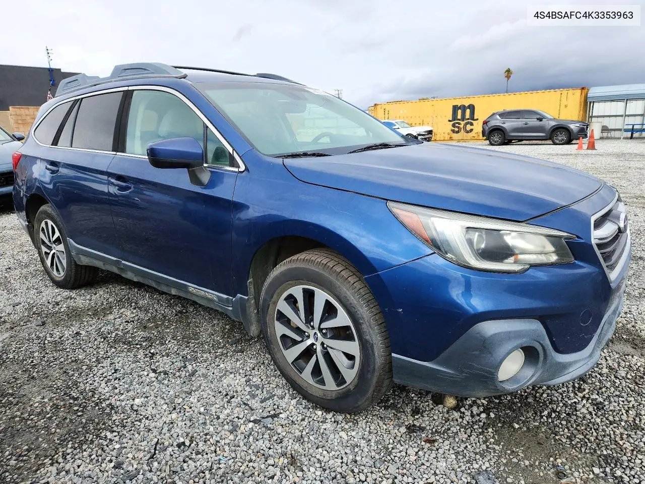 2019 SUBARU OUTBACK VIN 4S4BSAFC4K3353963 — фото 4