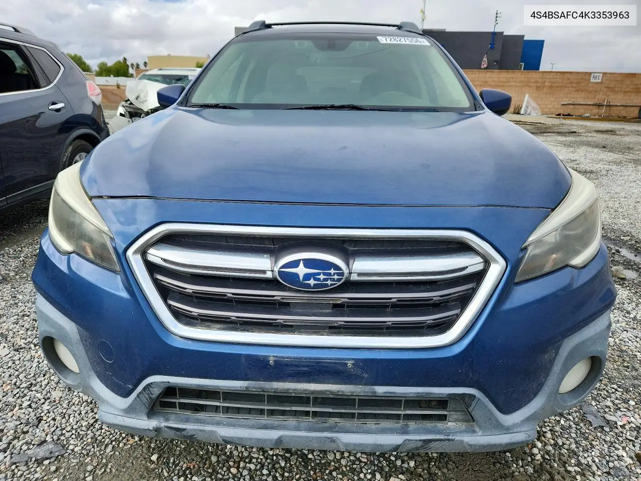 2019 SUBARU OUTBACK VIN 4S4BSAFC4K3353963 — фото 5