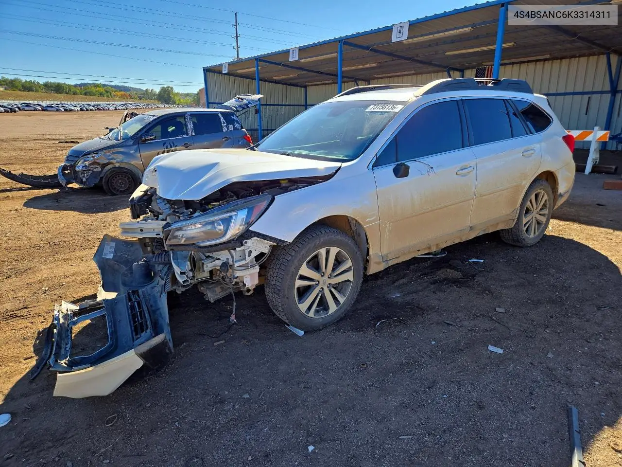 SUBARU OUTBACK 2019, VIN 4S4BSANC6K3314311