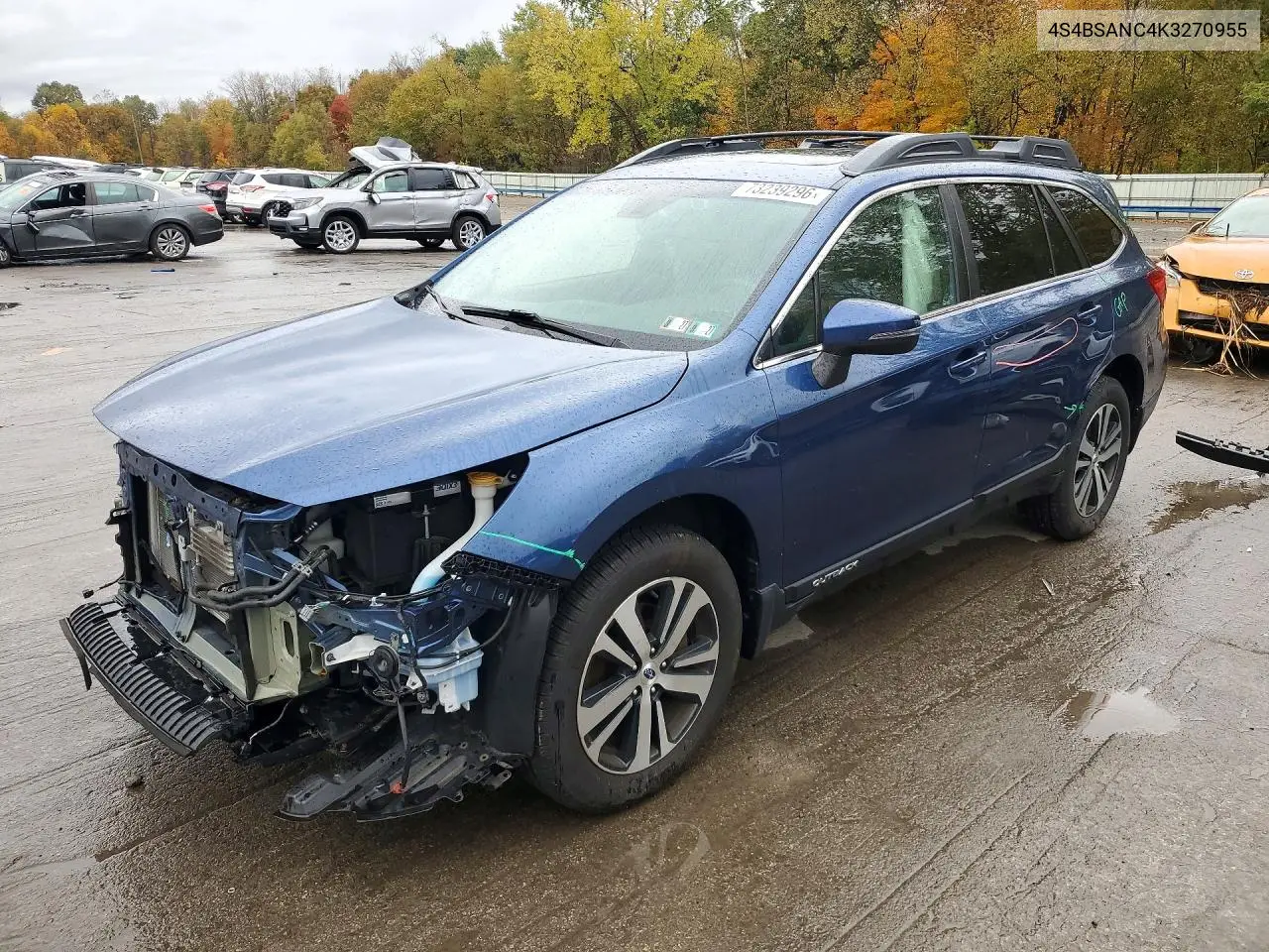 SUBARU OUTBACK 2019, VIN 4S4BSANC4K3270955
