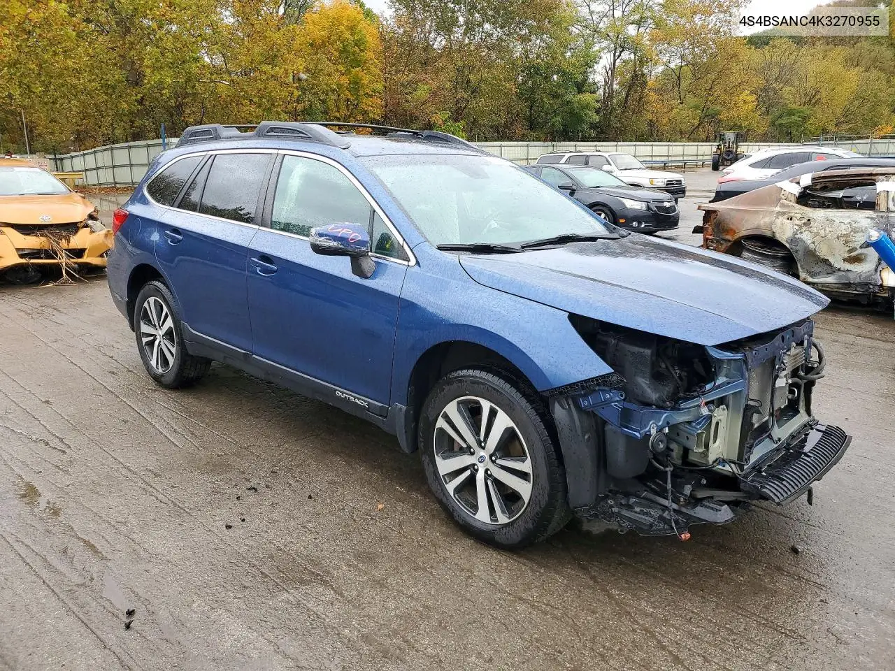 2019 SUBARU OUTBACK VIN 4S4BSANC4K3270955 — фото 4