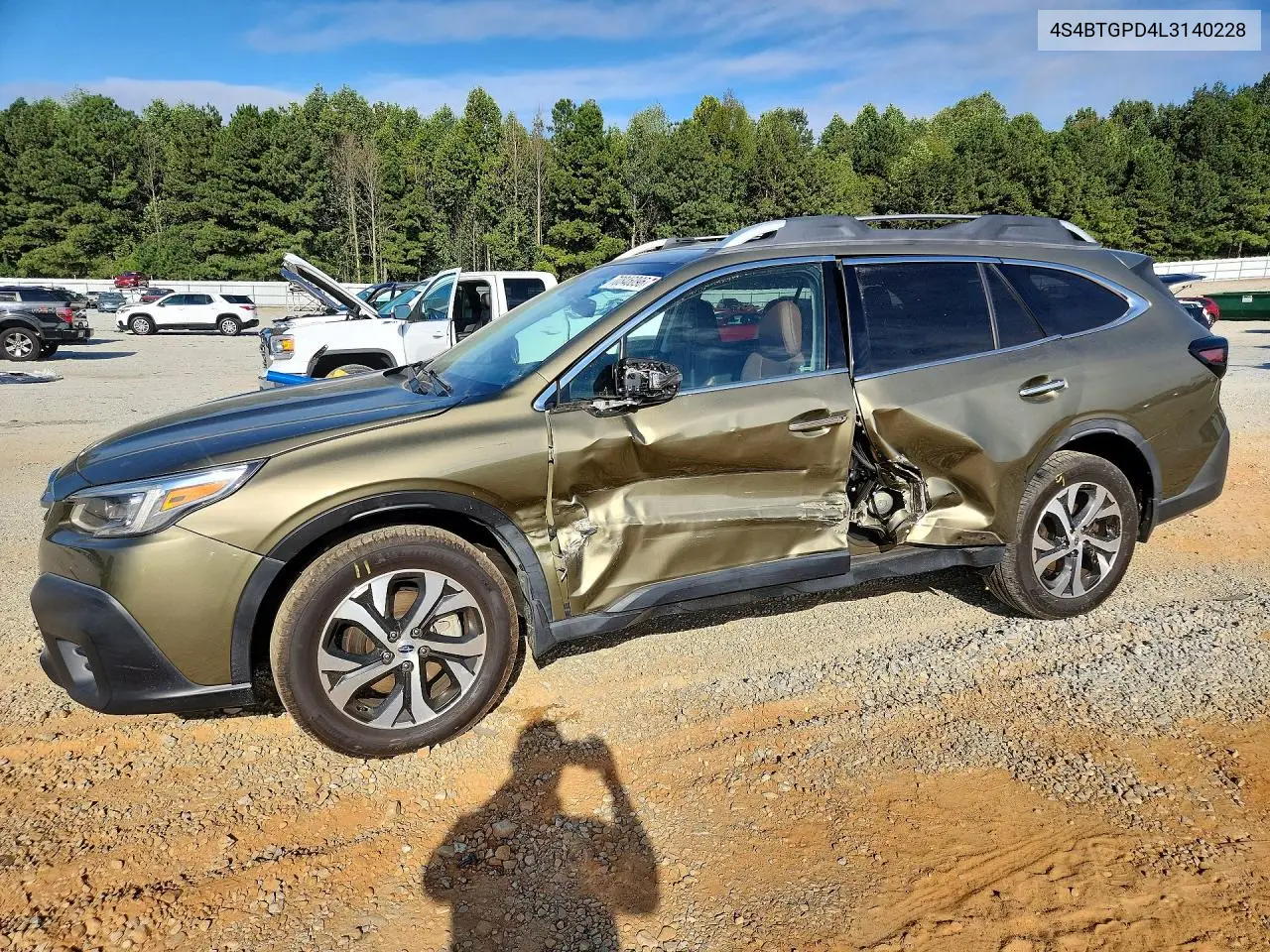 SUBARU OUTBACK 2020, VIN 4S4BTGPD4L3140228