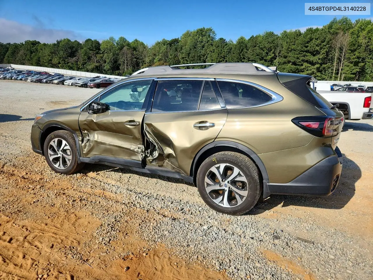 2020 SUBARU OUTBACK VIN 4S4BTGPD4L3140228 — фото 2