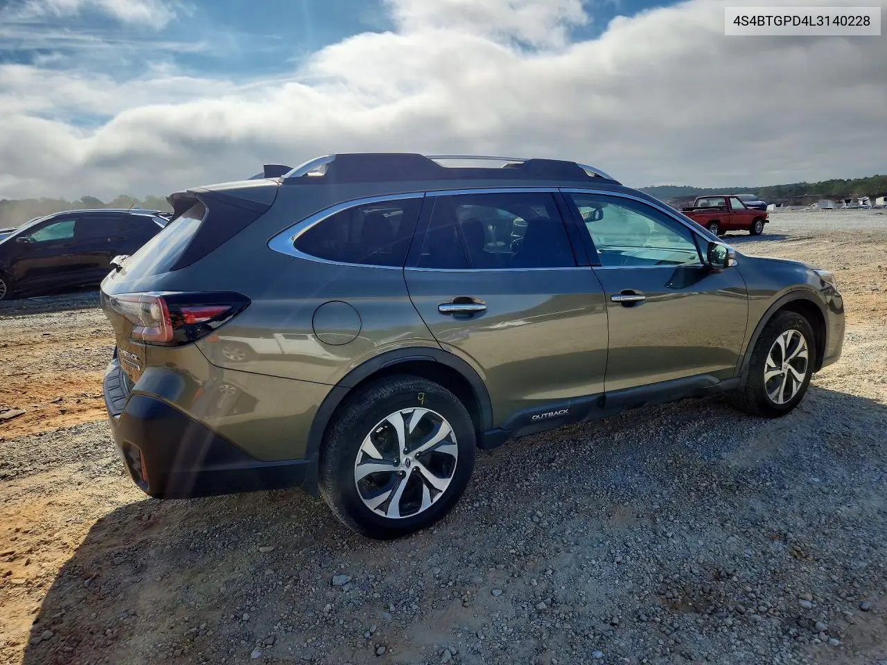 2020 SUBARU OUTBACK VIN 4S4BTGPD4L3140228 — фото 3