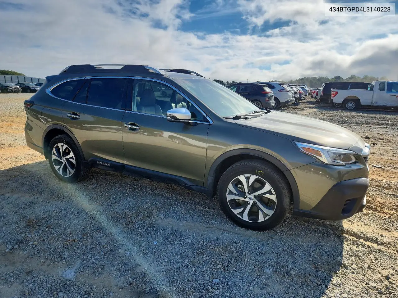 2020 SUBARU OUTBACK VIN 4S4BTGPD4L3140228 — фото 4