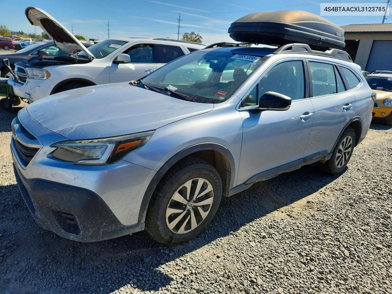 SUBARU OUTBACK 2020, VIN 4S4BTAACXL3123785