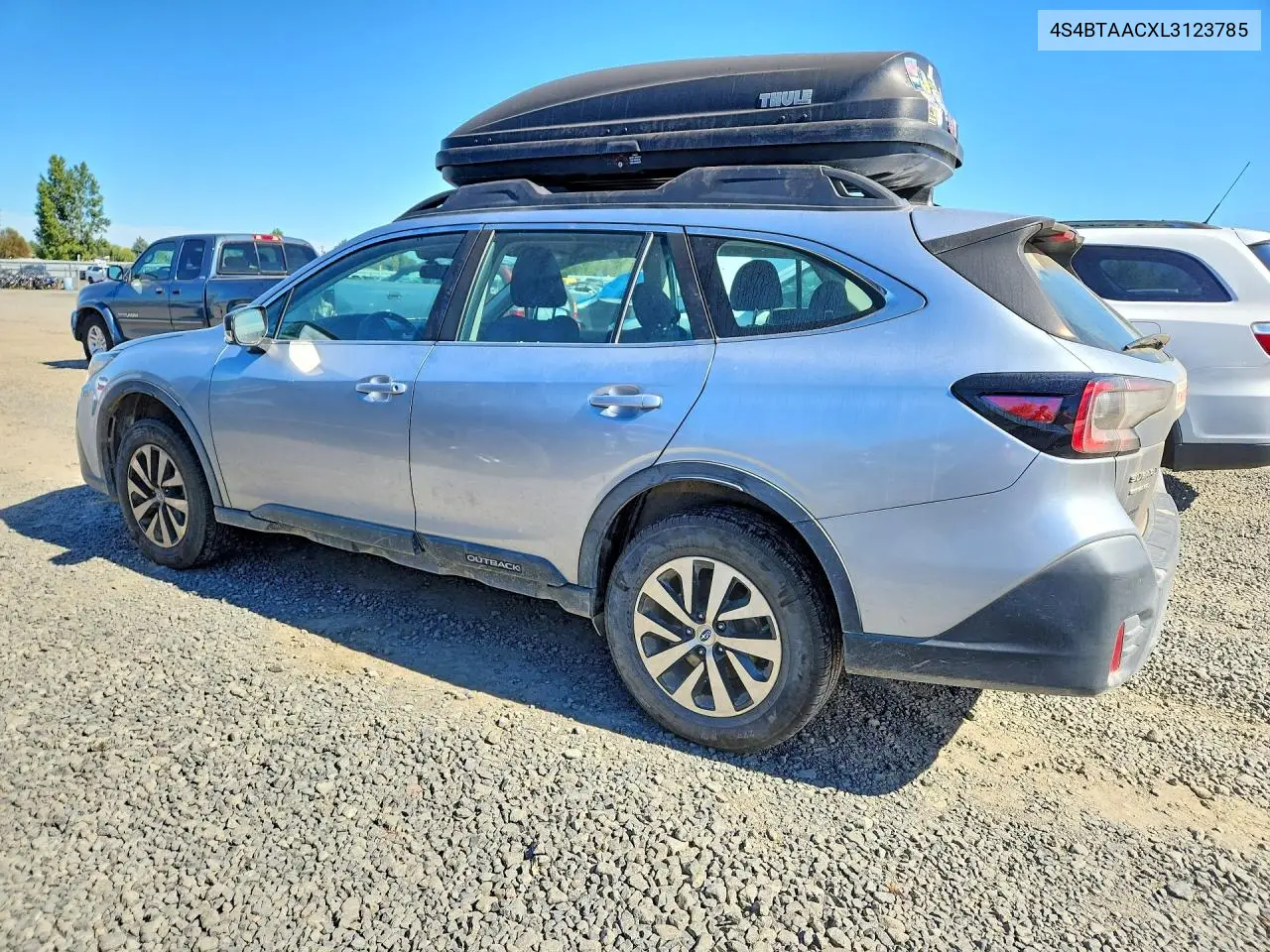 2020 SUBARU OUTBACK VIN 4S4BTAACXL3123785 — фото 2