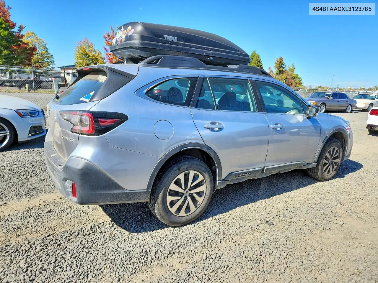 2020 SUBARU OUTBACK VIN 4S4BTAACXL3123785 — фото 3