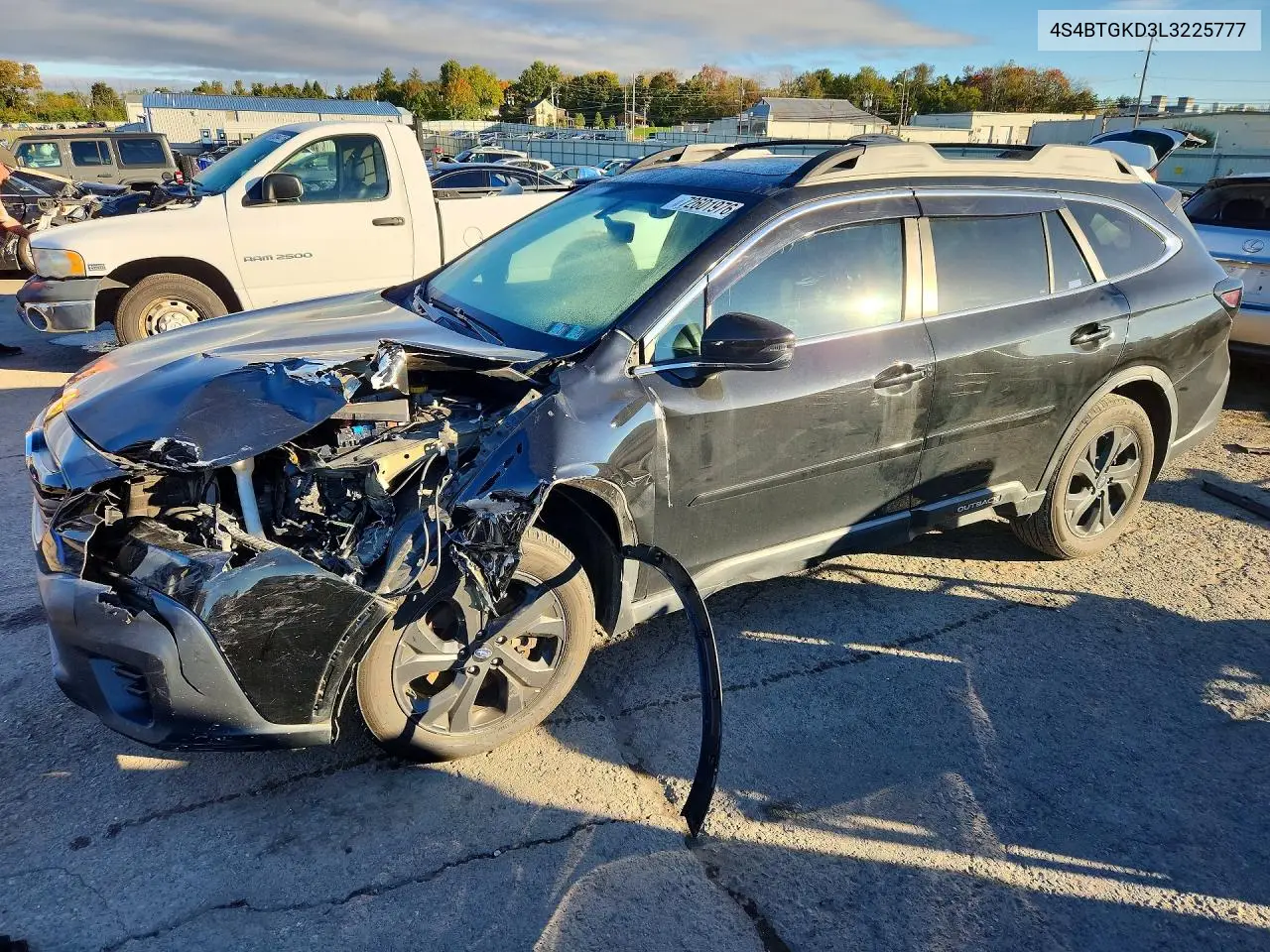 SUBARU OUTBACK 2020, VIN 4S4BTGKD3L3225777