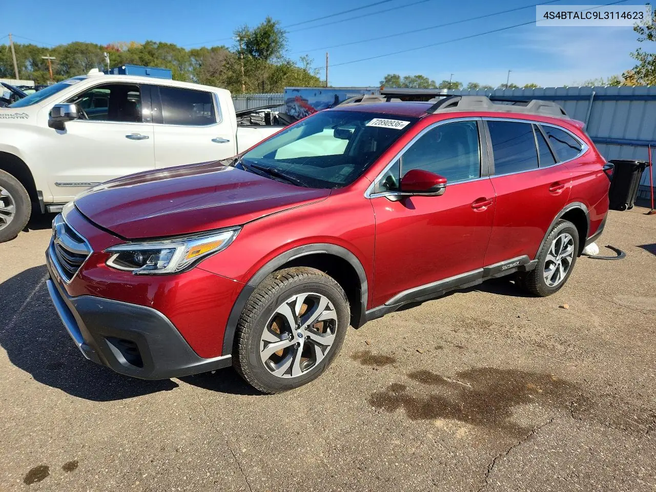 SUBARU OUTBACK 2020, VIN 4S4BTALC9L3114623