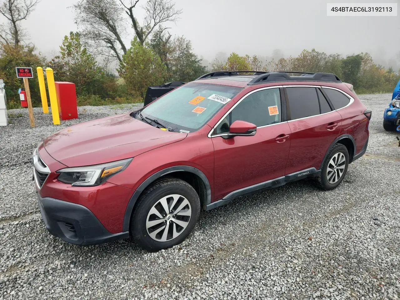SUBARU OUTBACK 2020, VIN 4S4BTAEC6L3192113