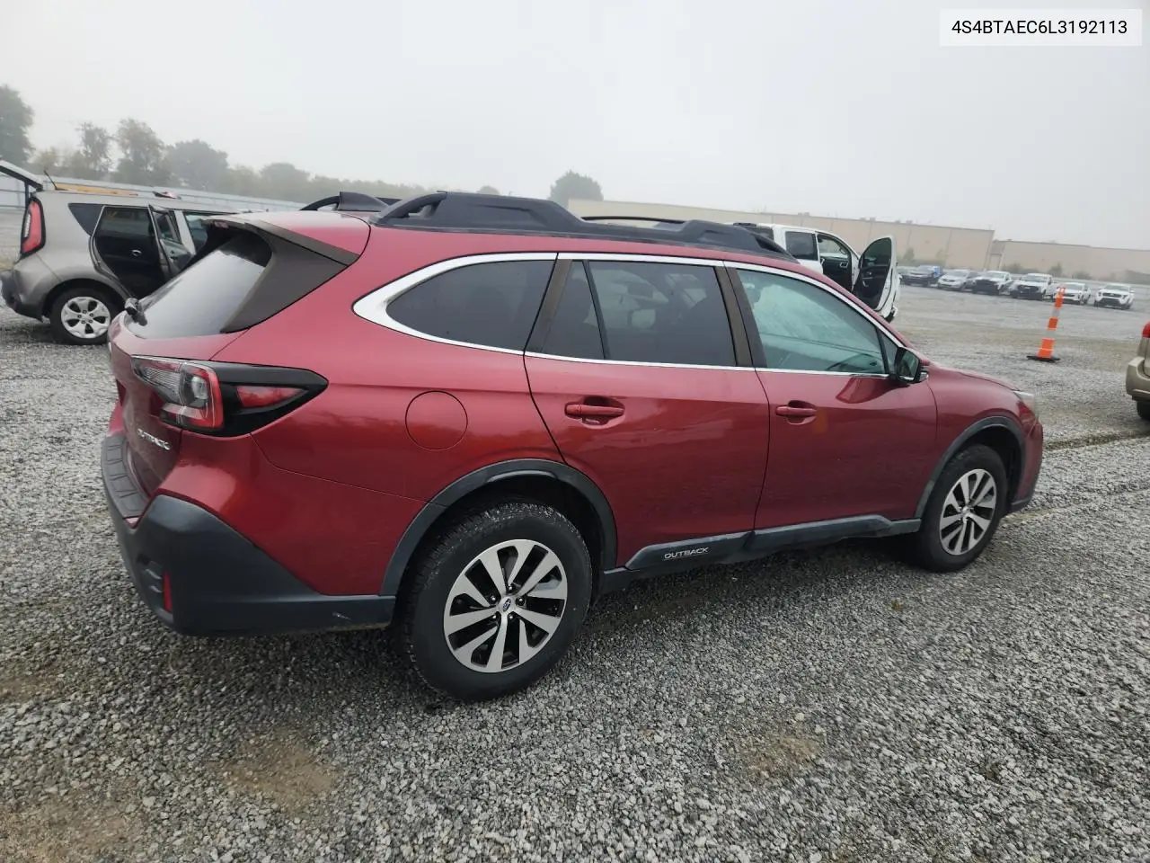 2020 SUBARU OUTBACK VIN 4S4BTAEC6L3192113 — фото 3