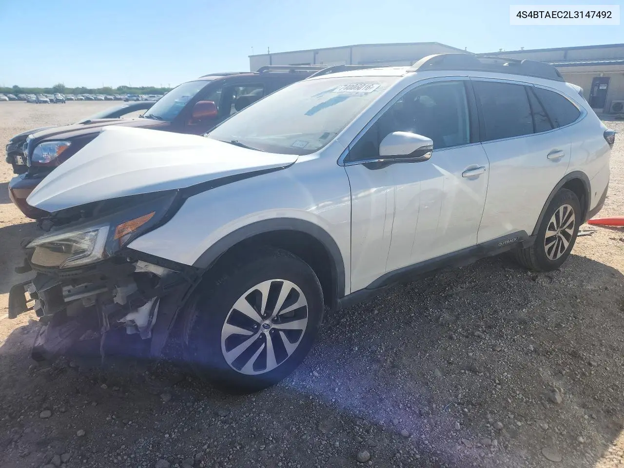 SUBARU OUTBACK 2020, VIN 4S4BTAEC2L3147492