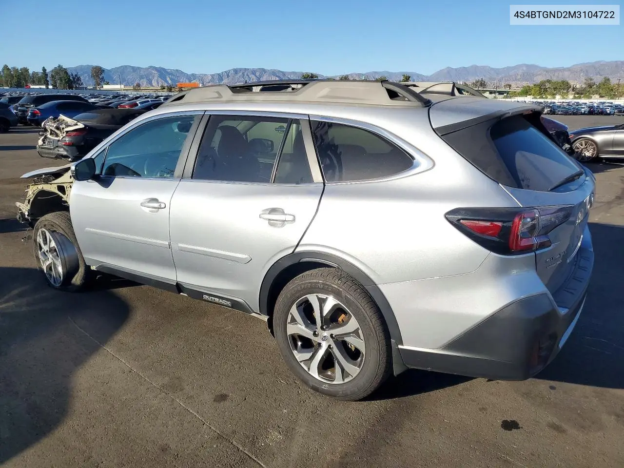 2021 SUBARU OUTBACK VIN 4S4BTGND2M3104722 — фото 2
