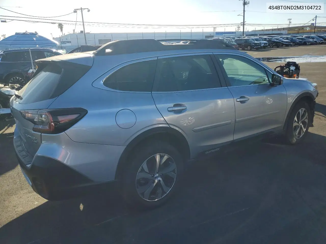 2021 SUBARU OUTBACK VIN 4S4BTGND2M3104722 — фото 3