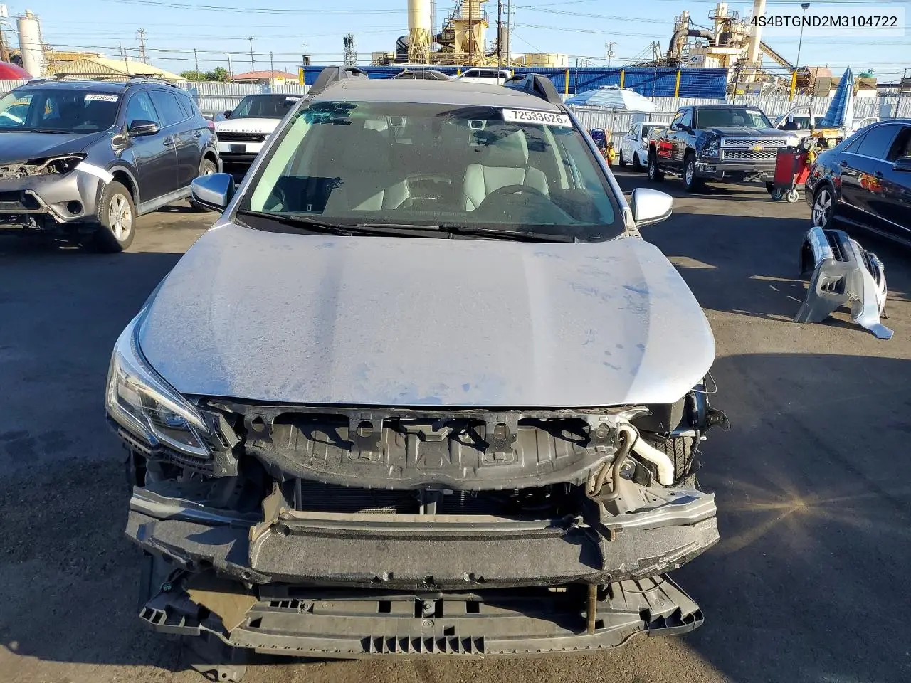 2021 SUBARU OUTBACK VIN 4S4BTGND2M3104722 — фото 5
