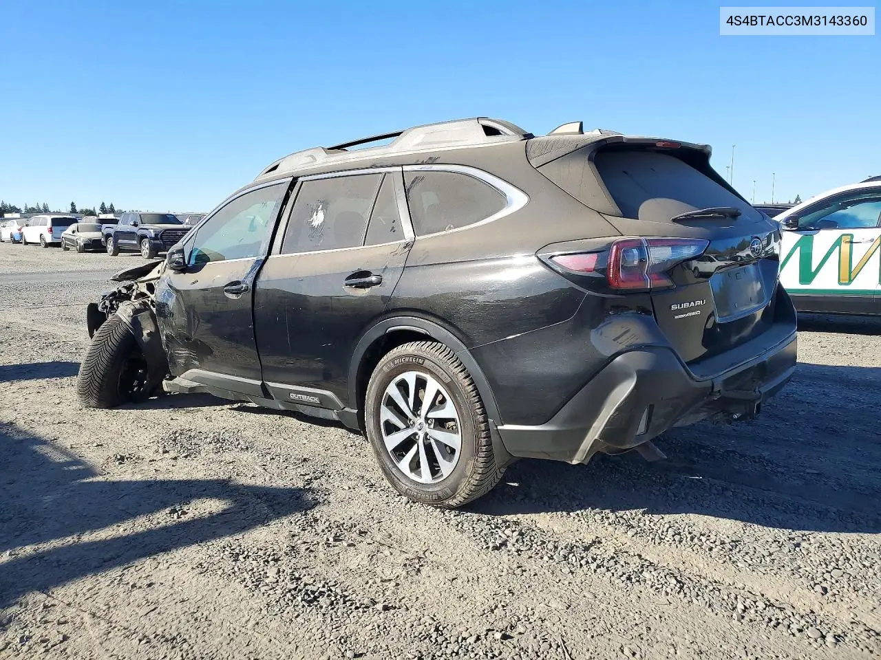 2021 SUBARU OUTBACK VIN 4S4BTACC3M3143360 — фото 2
