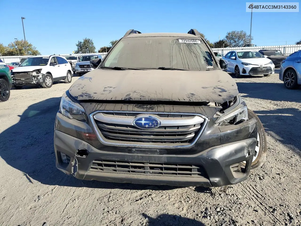 2021 SUBARU OUTBACK VIN 4S4BTACC3M3143360 — фото 5
