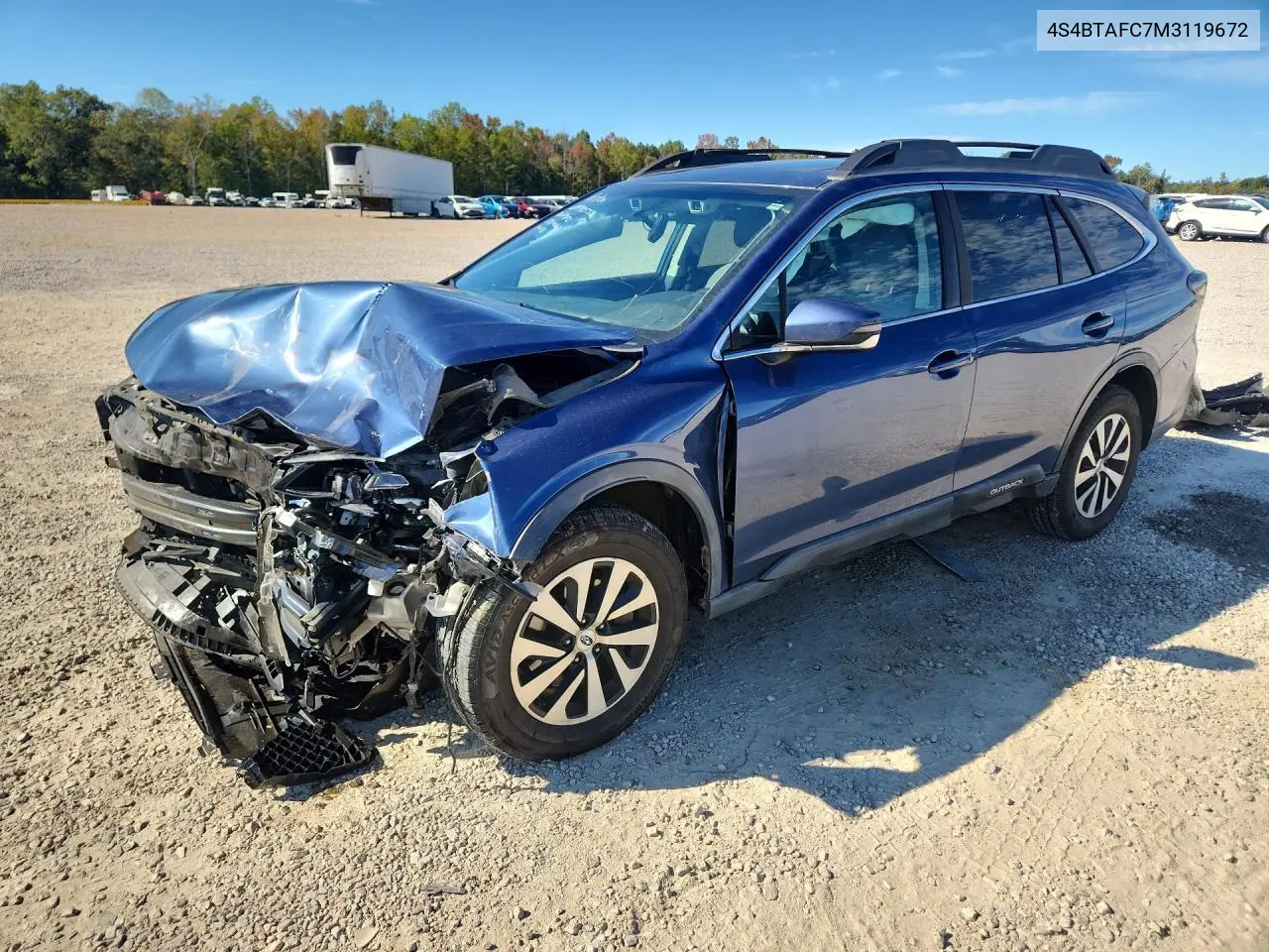 SUBARU OUTBACK 2021, VIN 4S4BTAFC7M3119672