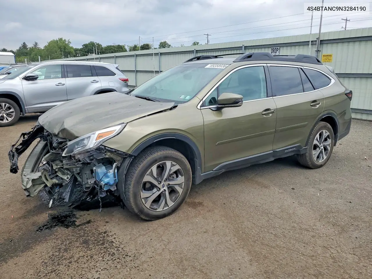 SUBARU OUTBACK 2022, VIN 4S4BTANC9N3284190