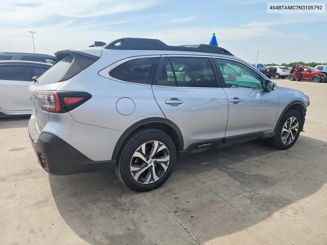 2022 SUBARU OUTBACK VIN 4S4BTAMC7N3105792 — фото 3