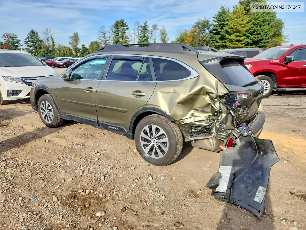 2022 SUBARU OUTBACK VIN 4S4BTAFC4N3174047 — фото 2