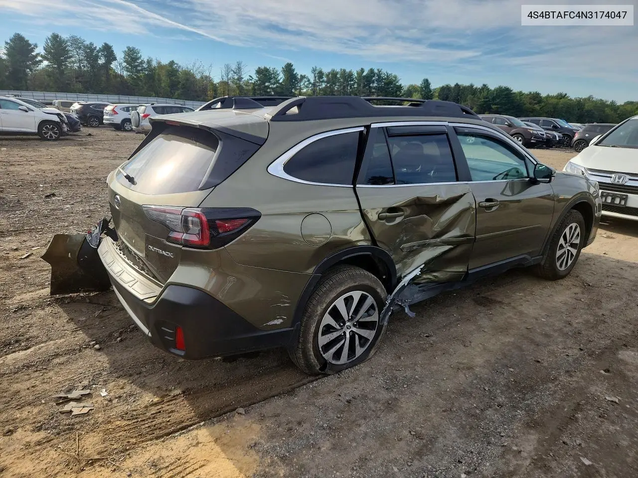 2022 SUBARU OUTBACK VIN 4S4BTAFC4N3174047 — фото 3