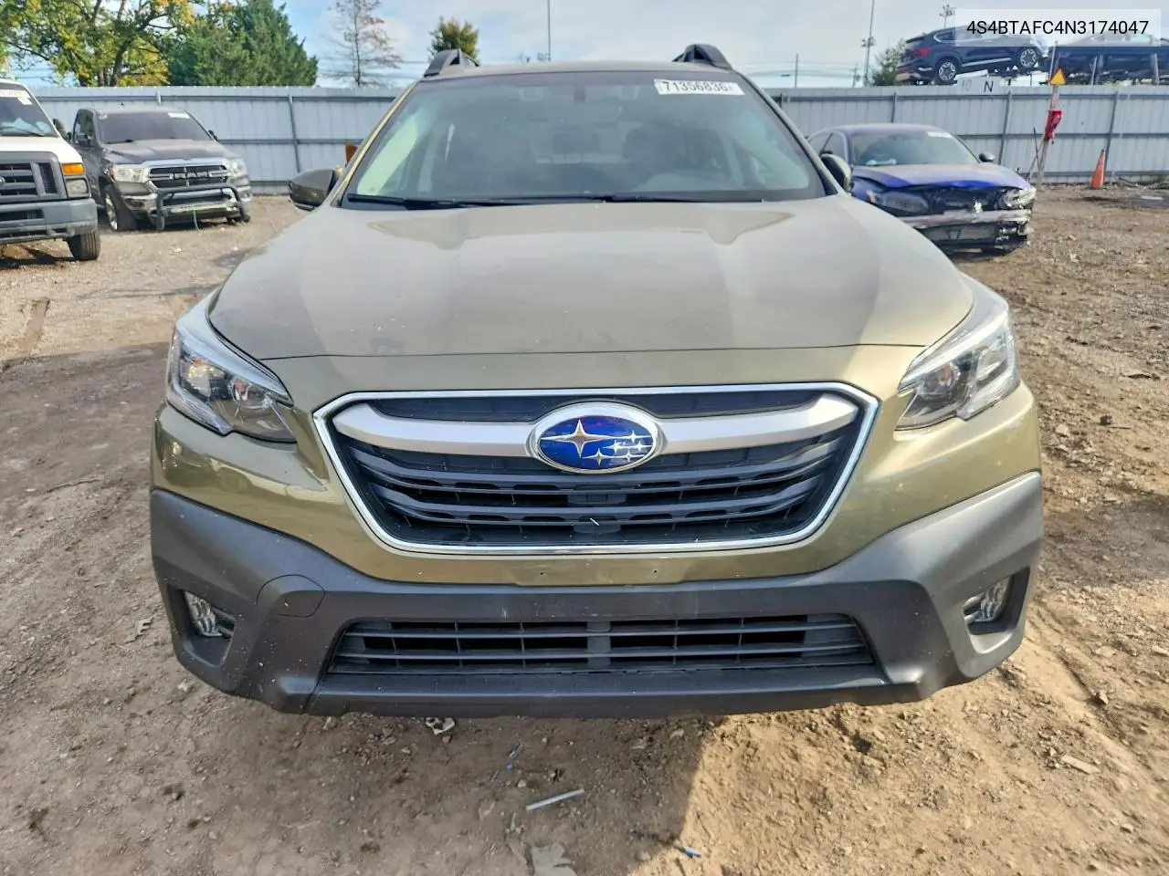 2022 SUBARU OUTBACK VIN 4S4BTAFC4N3174047 — фото 5