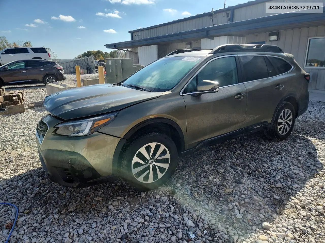 SUBARU OUTBACK 2022, VIN 4S4BTADC8N3209711