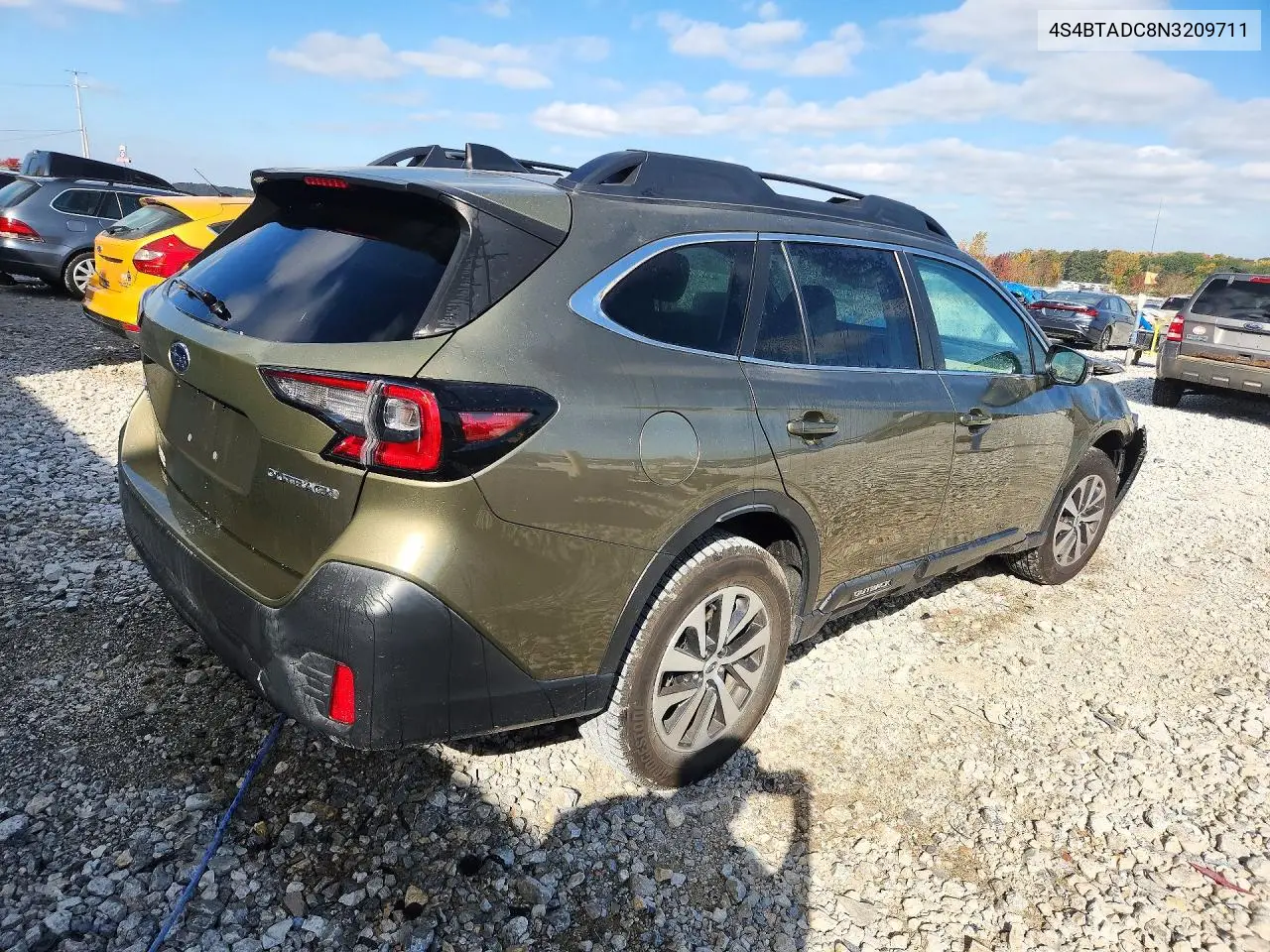 2022 SUBARU OUTBACK VIN 4S4BTADC8N3209711 — фото 3