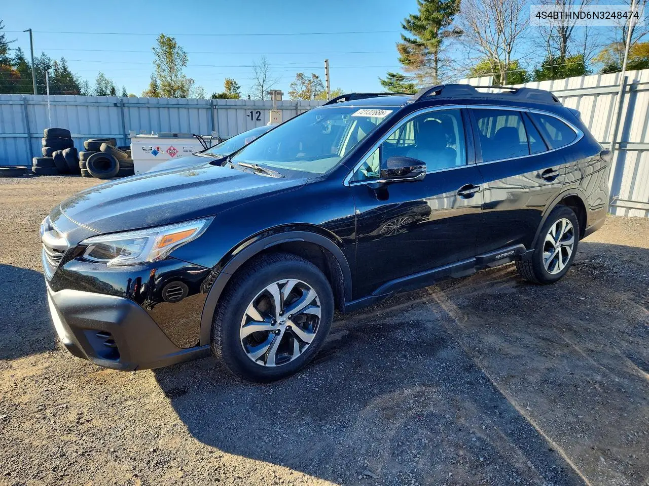 SUBARU OUTBACK 2022, VIN 4S4BTHND6N3248474