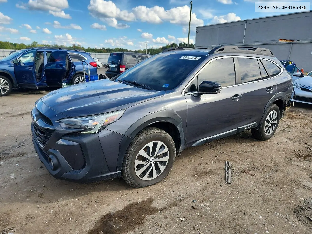 SUBARU OUTBACK 2023, VIN 4S4BTAFC0P3186876