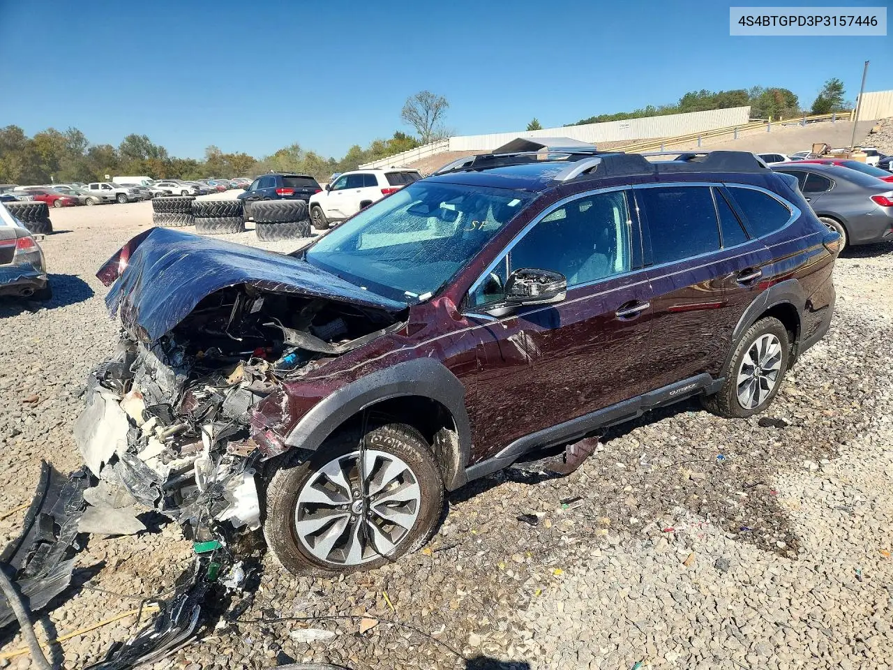 SUBARU OUTBACK 2023, VIN 4S4BTGPD3P3157446