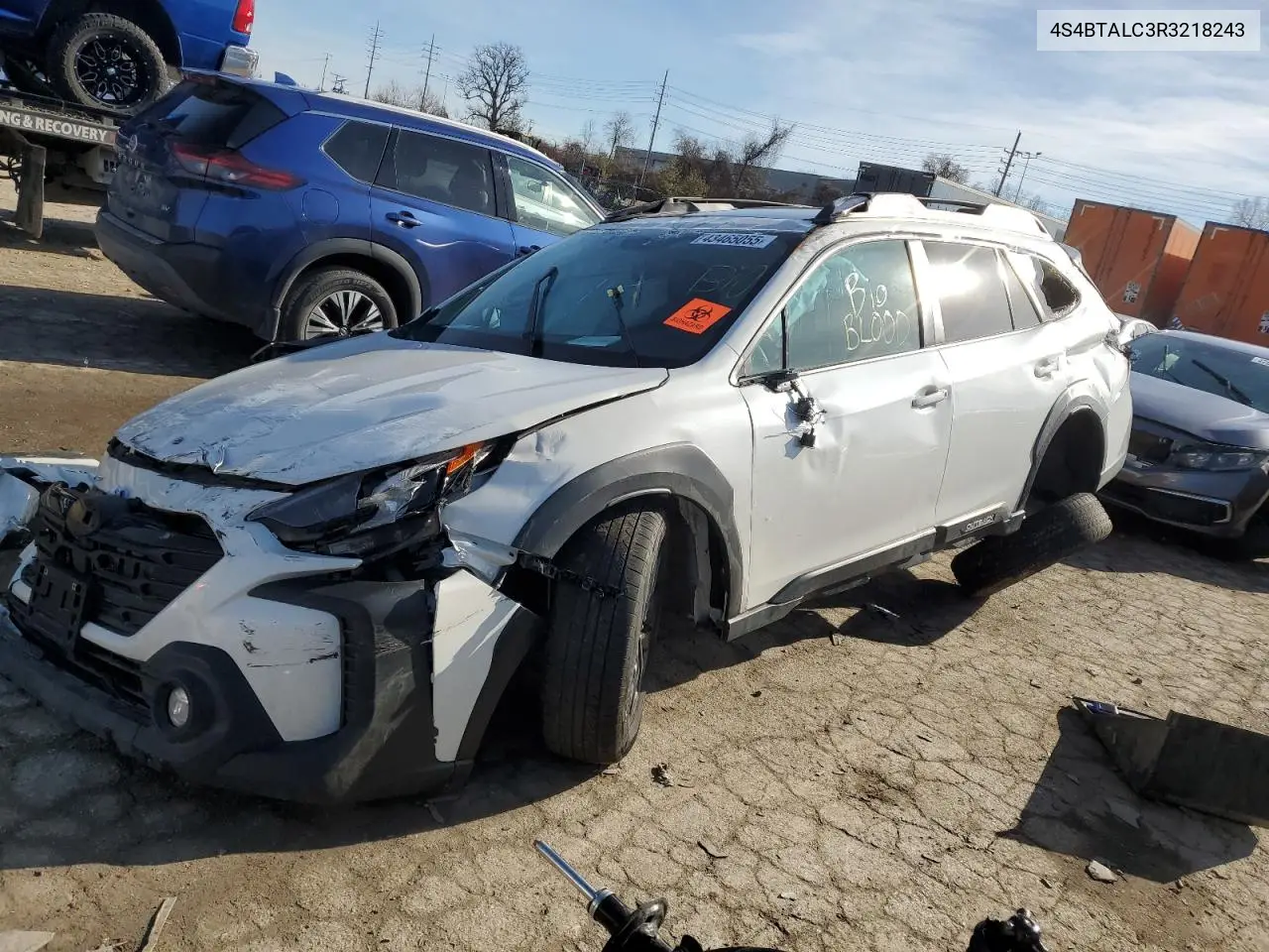 SUBARU OUTBACK 2024, VIN 4S4BTALC3R3218243