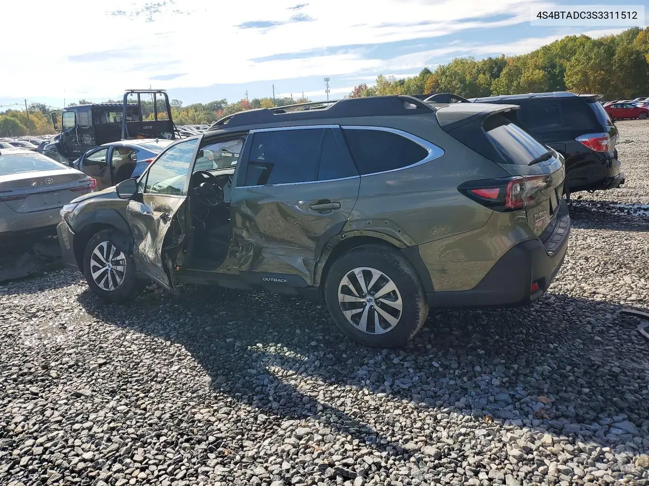 2025 SUBARU OUTBACK VIN 4S4BTADC3S3311512 — фото 2