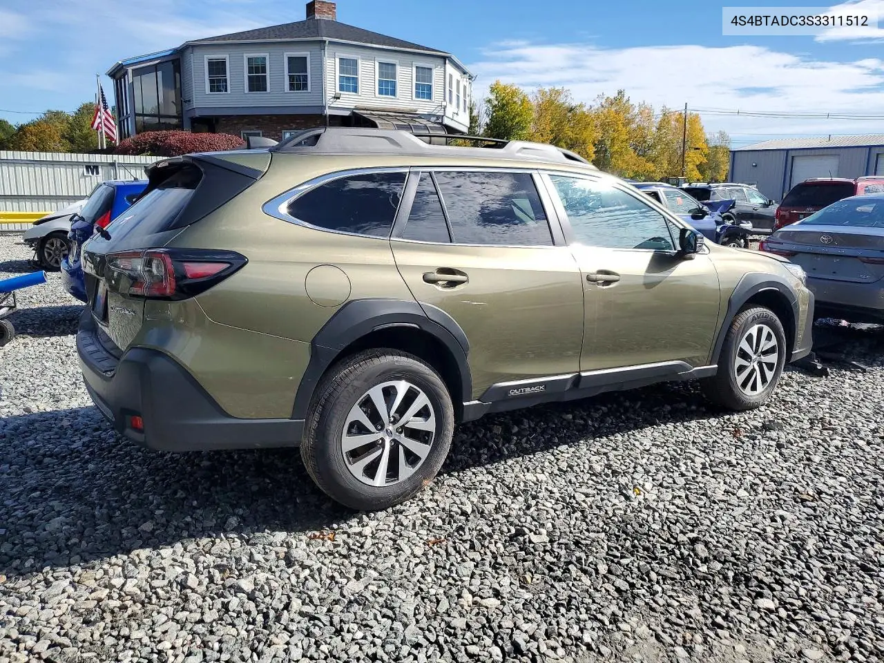 2025 SUBARU OUTBACK VIN 4S4BTADC3S3311512 — фото 3