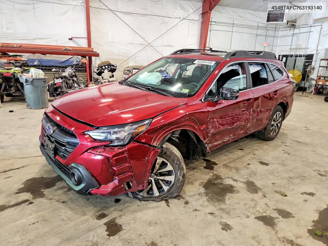 SUBARU OUTBACK 2025, VIN 4S4BTAFC7S3193140