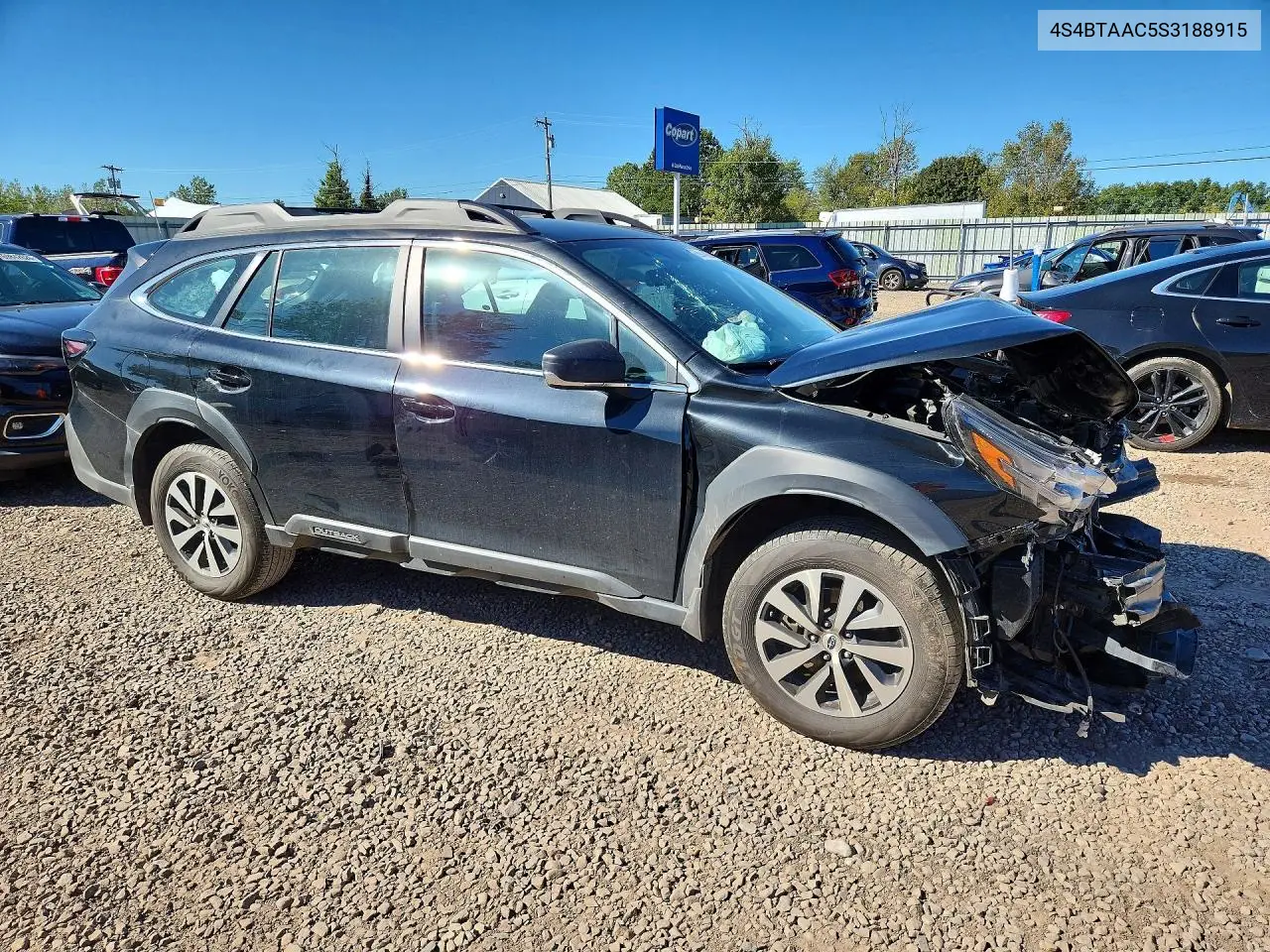 2025 SUBARU OUTBACK VIN 4S4BTAAC5S3188915 — фото 4