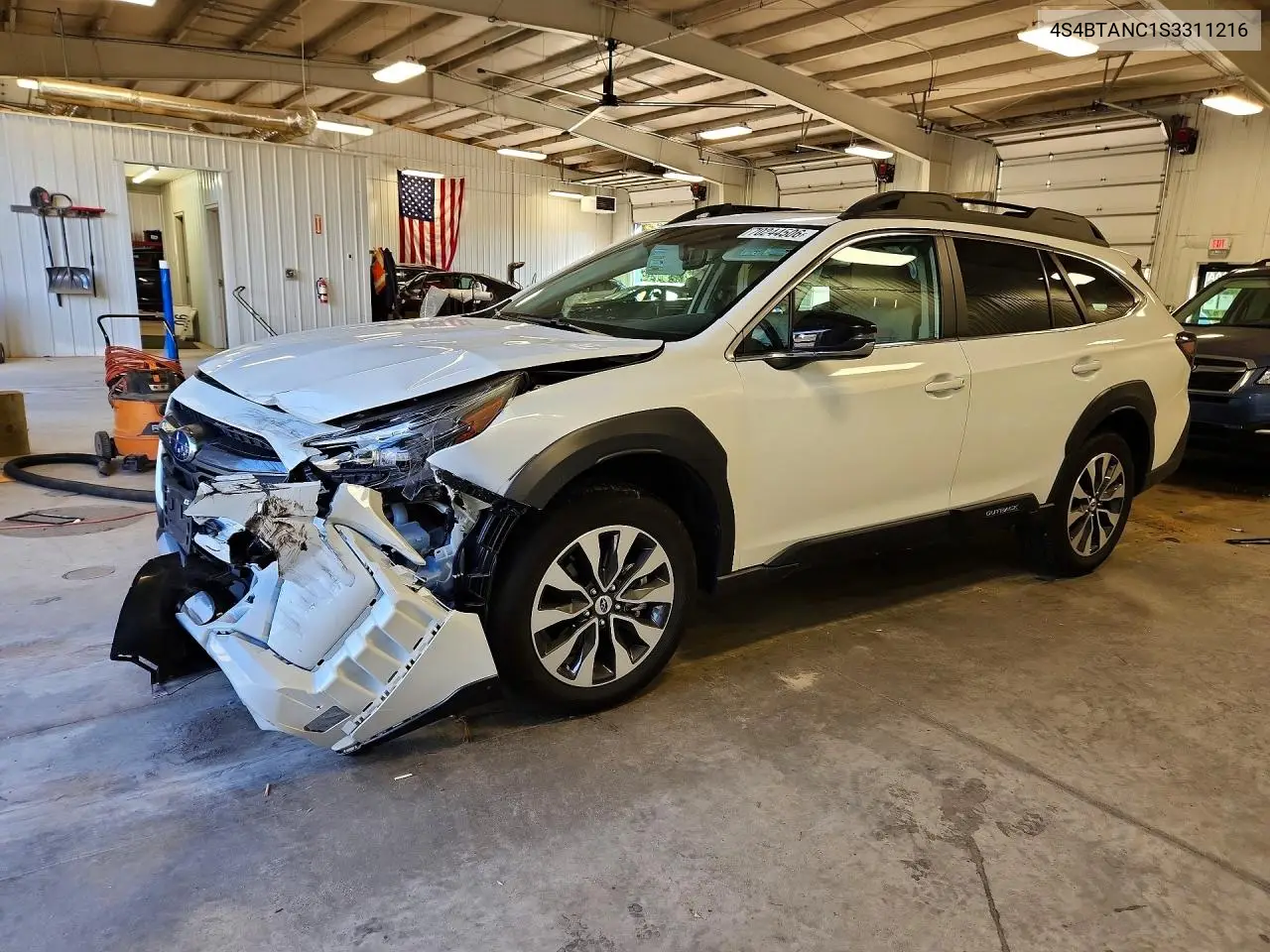 SUBARU OUTBACK 2025, VIN 4S4BTANC1S3311216