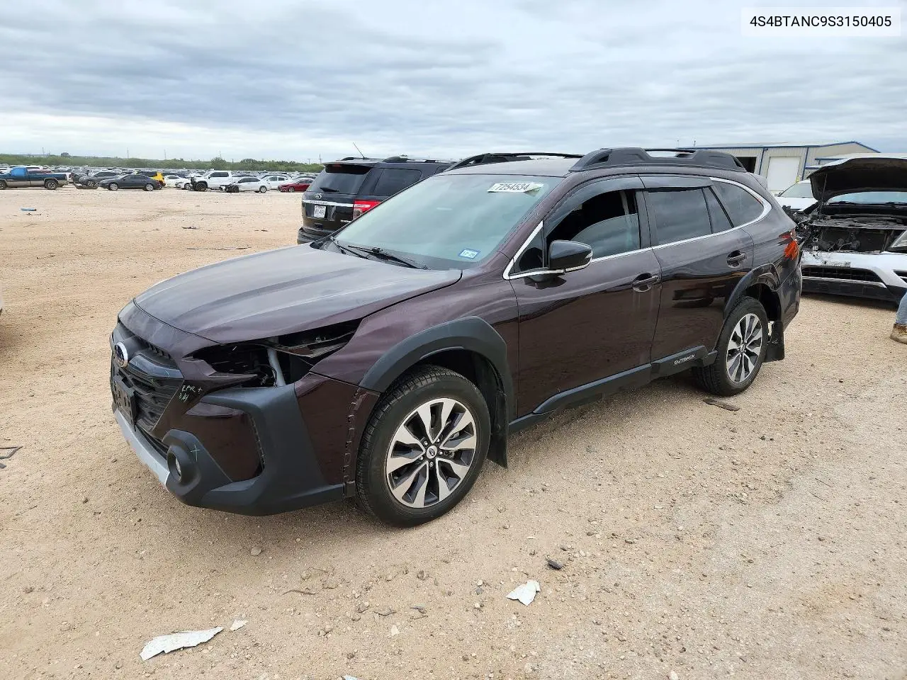 SUBARU OUTBACK 2025, VIN 4S4BTANC9S3150405
