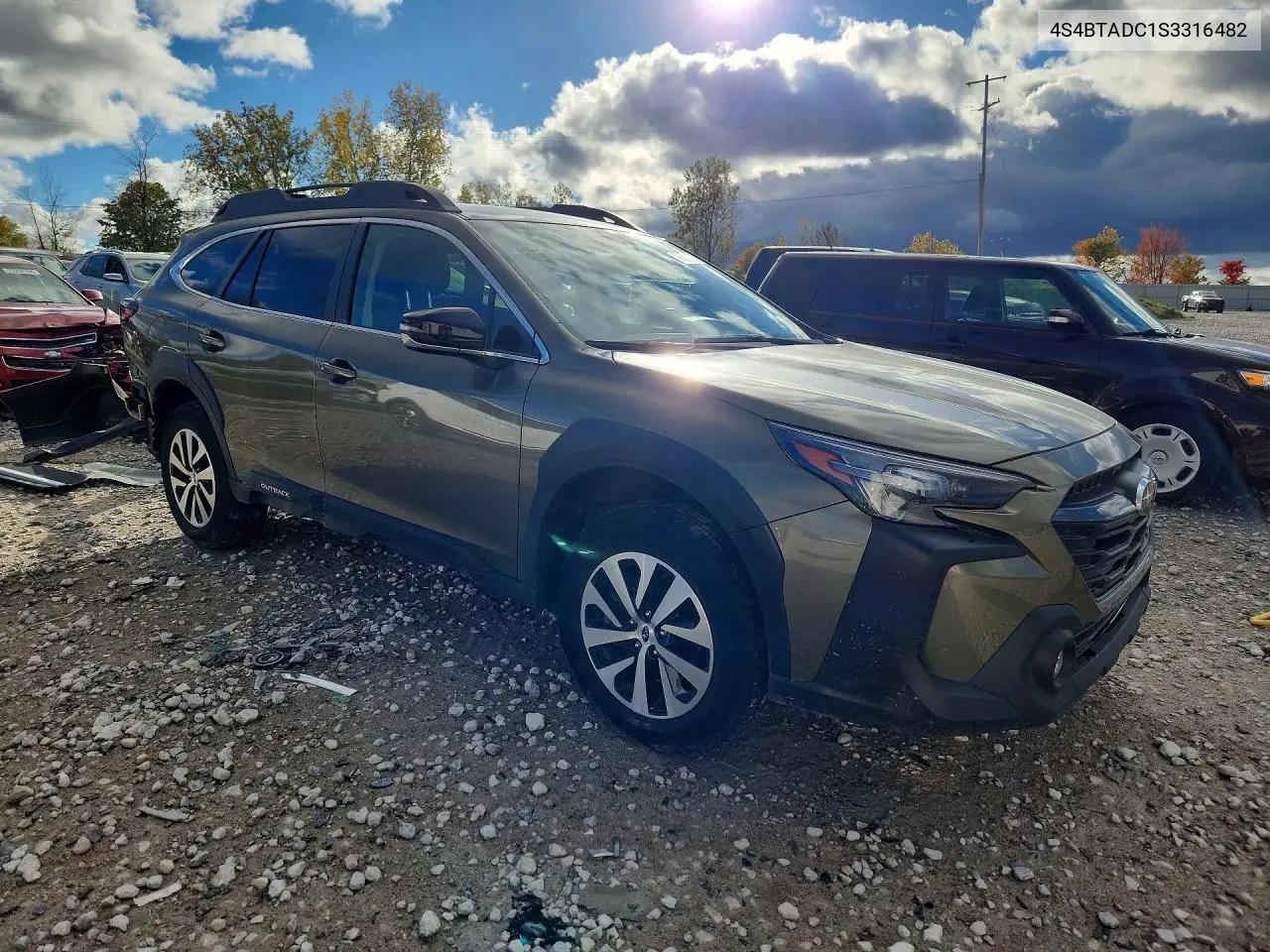 2025 SUBARU OUTBACK VIN 4S4BTADC1S3316482 — фото 4