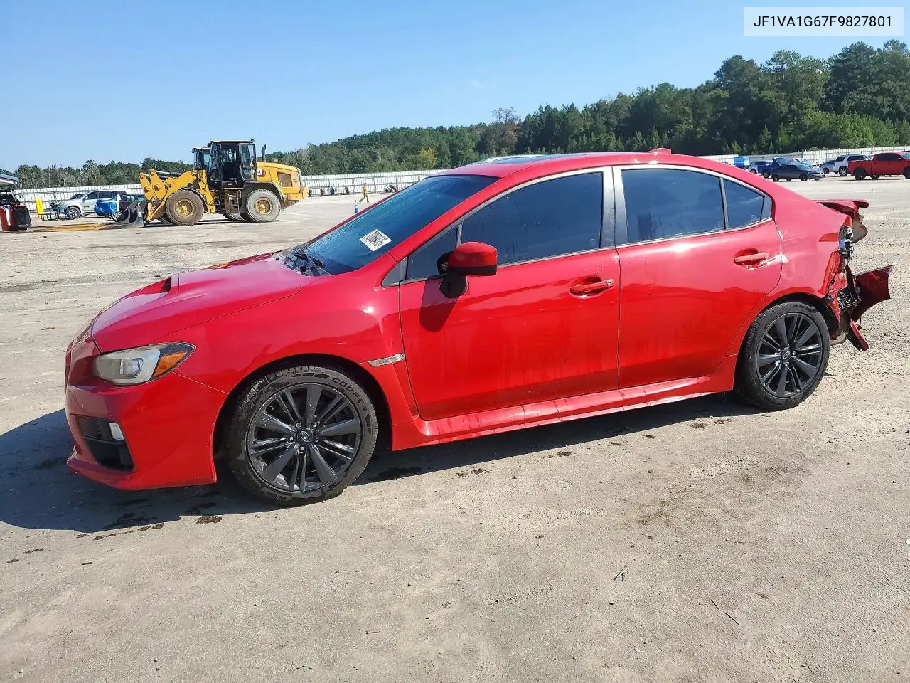 SUBARU WRX 2015, VIN JF1VA1G67F9827801