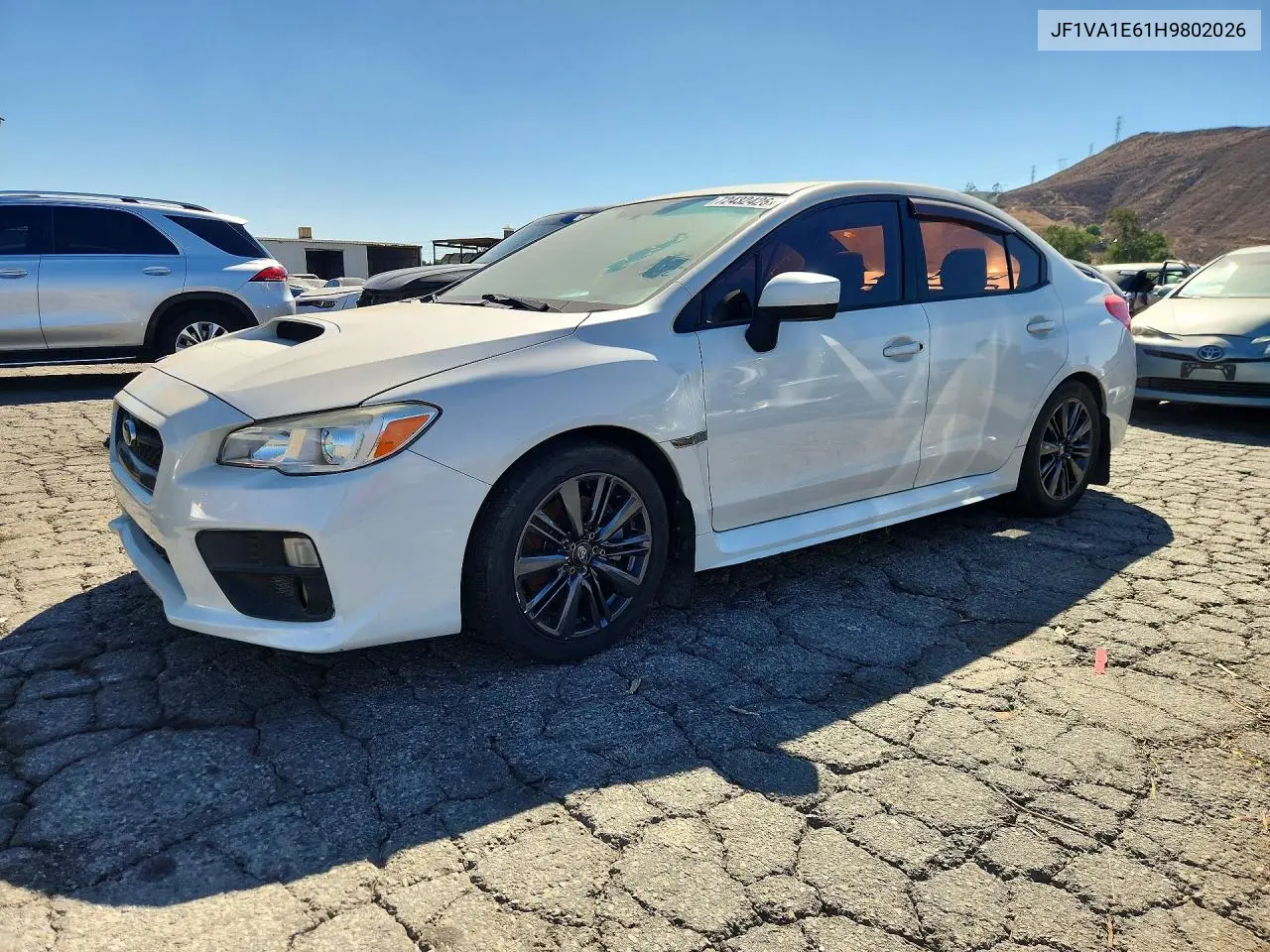 SUBARU WRX 2017, VIN JF1VA1E61H9802026