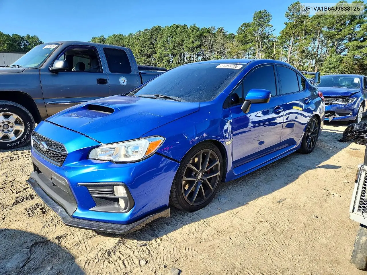 SUBARU WRX 2018, VIN JF1VA1B64J9838125