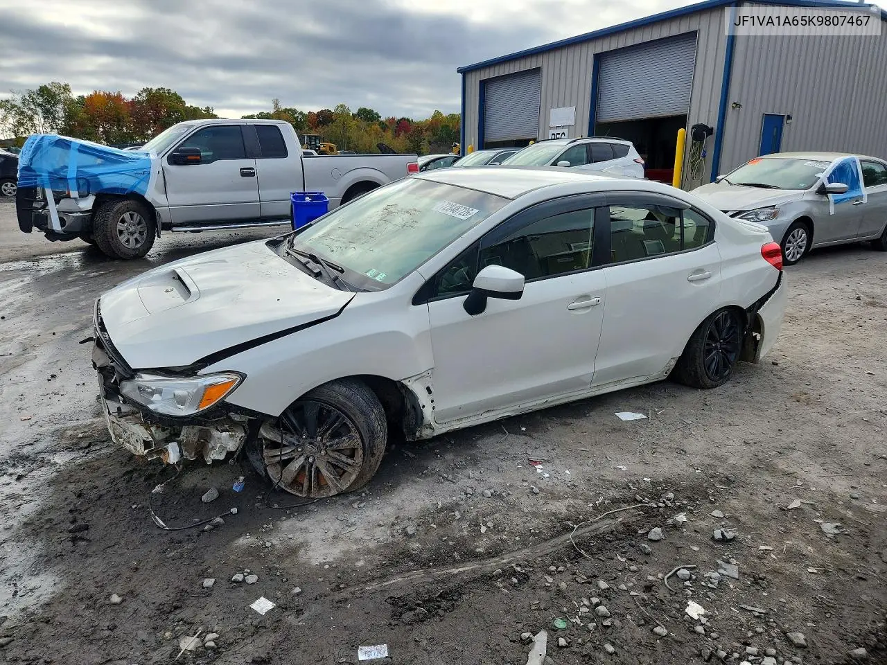 SUBARU WRX 2019, VIN JF1VA1A65K9807467