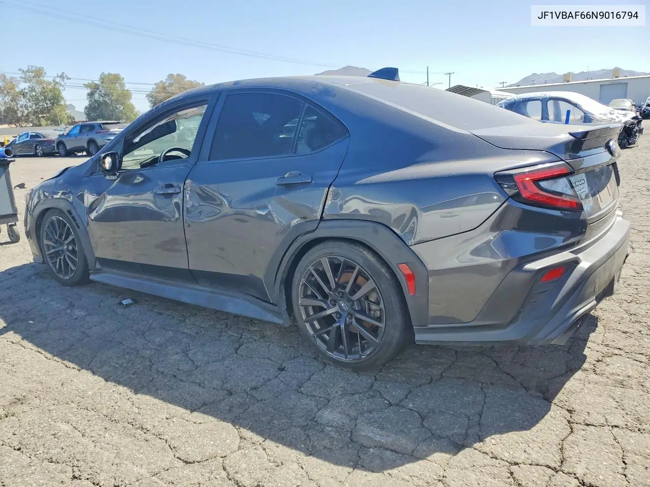 2022 SUBARU WRX VIN JF1VBAF66N9016794 — фото 2