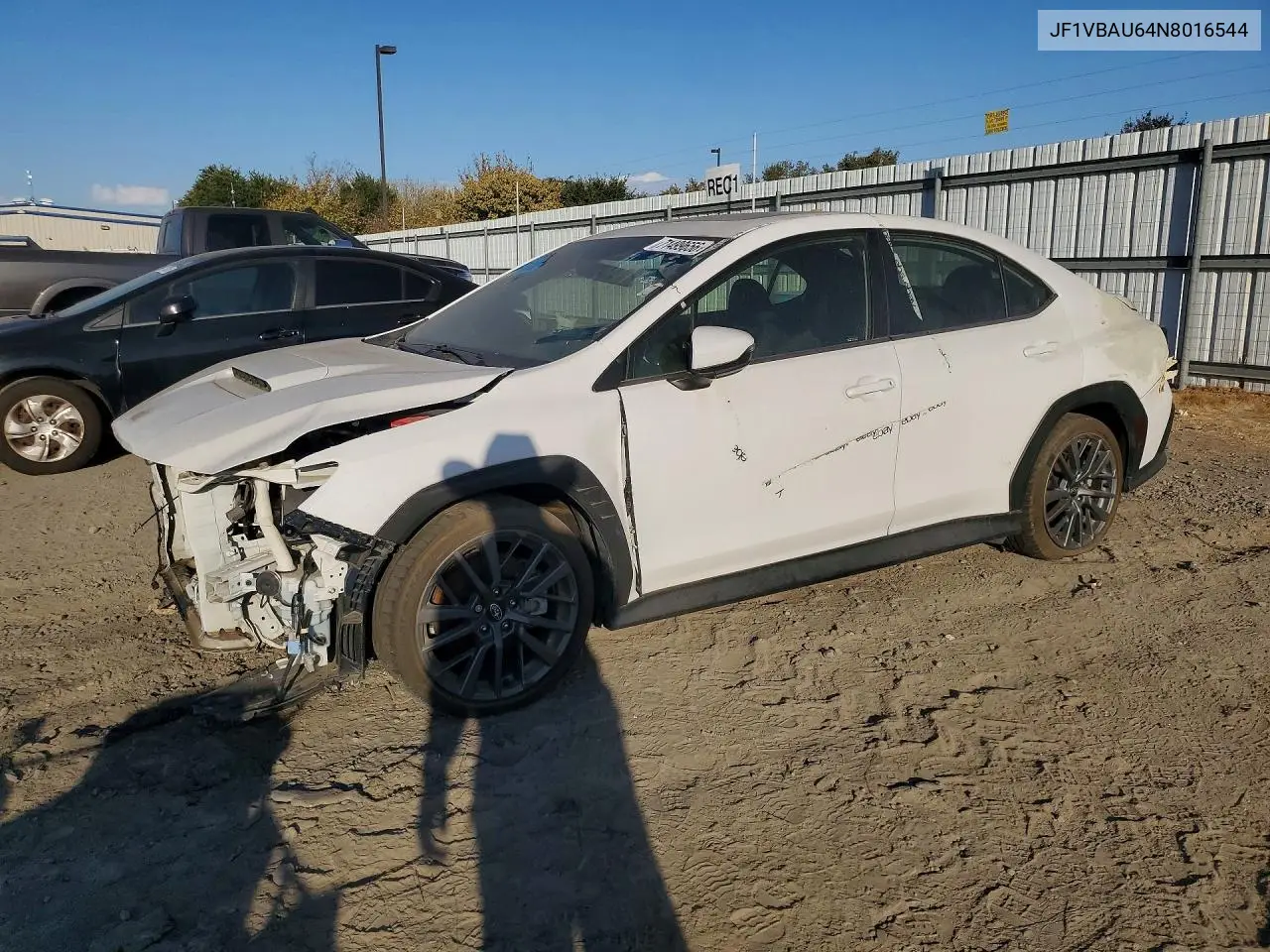 SUBARU WRX 2022, VIN JF1VBAU64N8016544